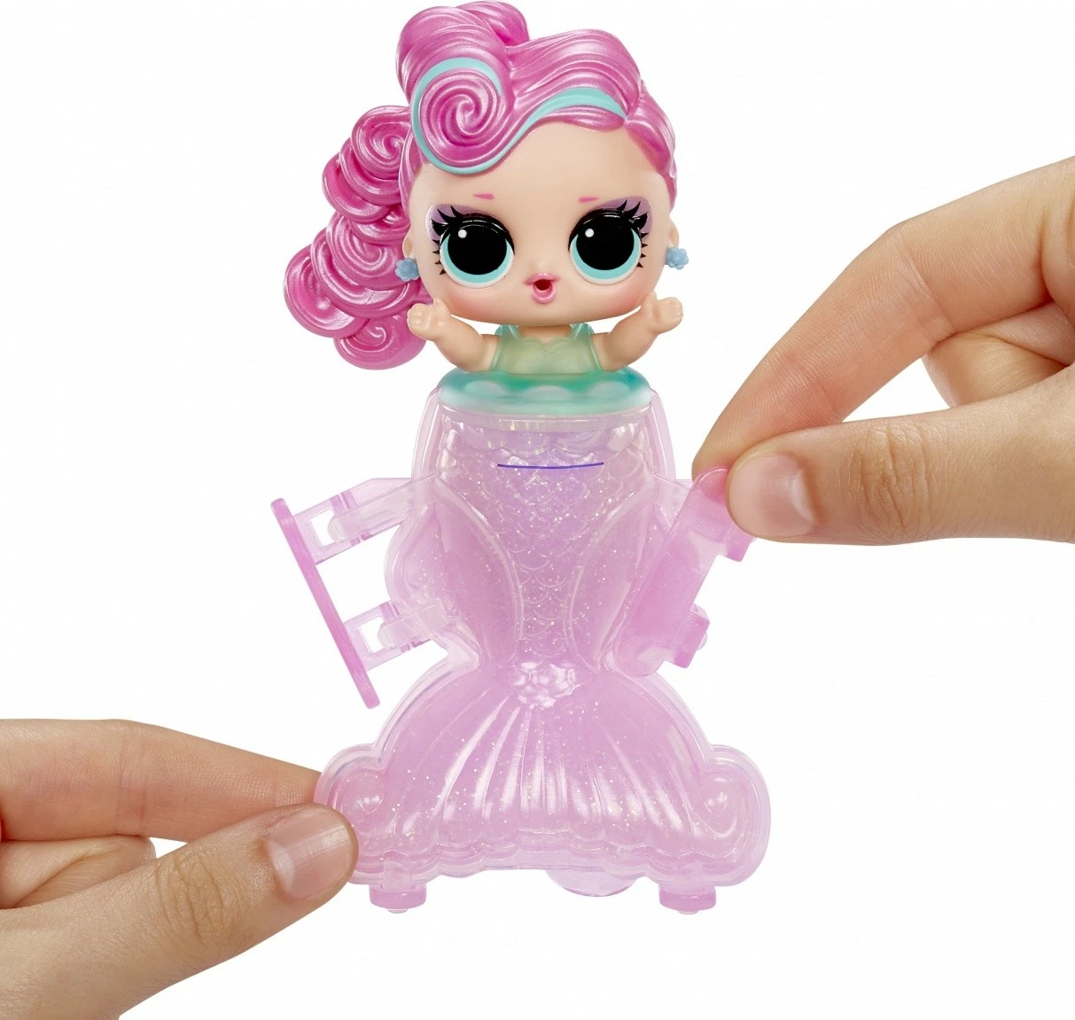 Presenečevalna sirenska kukla z repom, ki spreminja barvo, L.O.L. Surprise Mermaids, MGA 510604-EUC