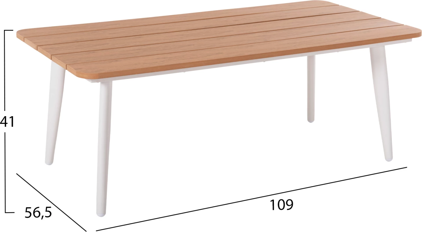 Zunanja garnitura za sedenje 4 kosi MAERLY FH6056.01 bela aluminij-PE pletena vrv-antracit blazine