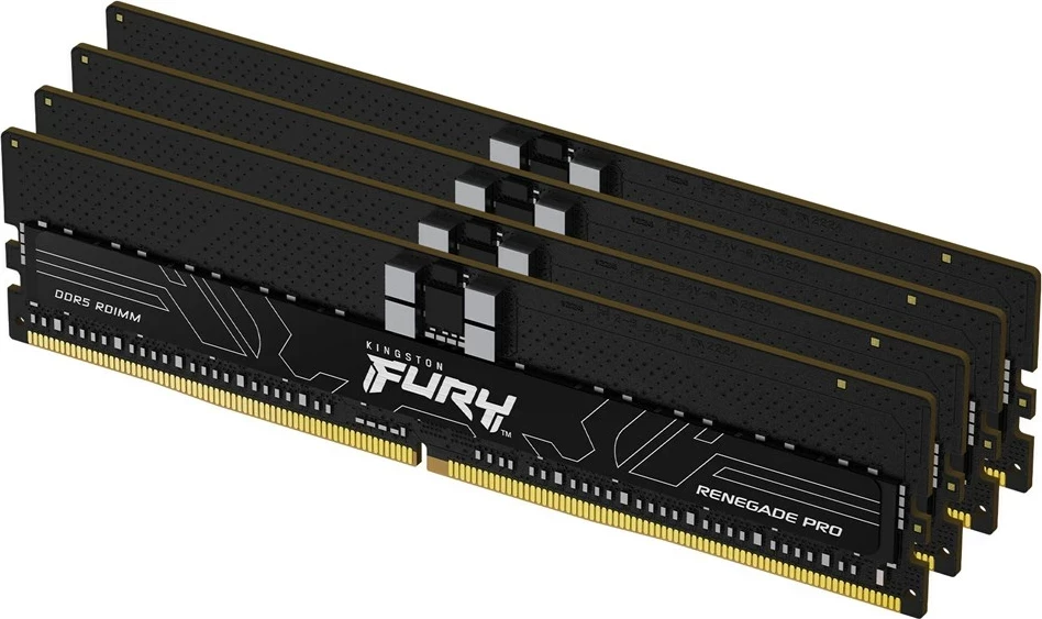 RAM pomnilnik Kingston FURY Renegade Pro, 128 GB (komplet 4x32 GB), DDR5, 6400 MT/s, ECC Reg, CL32, črn