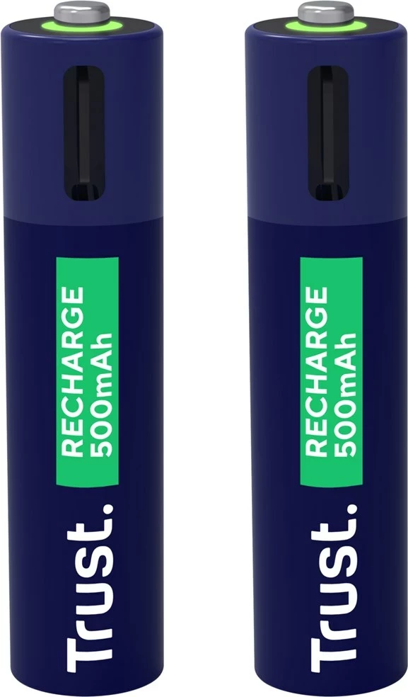 Polnilne baterije AAA 500 mAh, zelene, Trust 25585, 2 kosa
