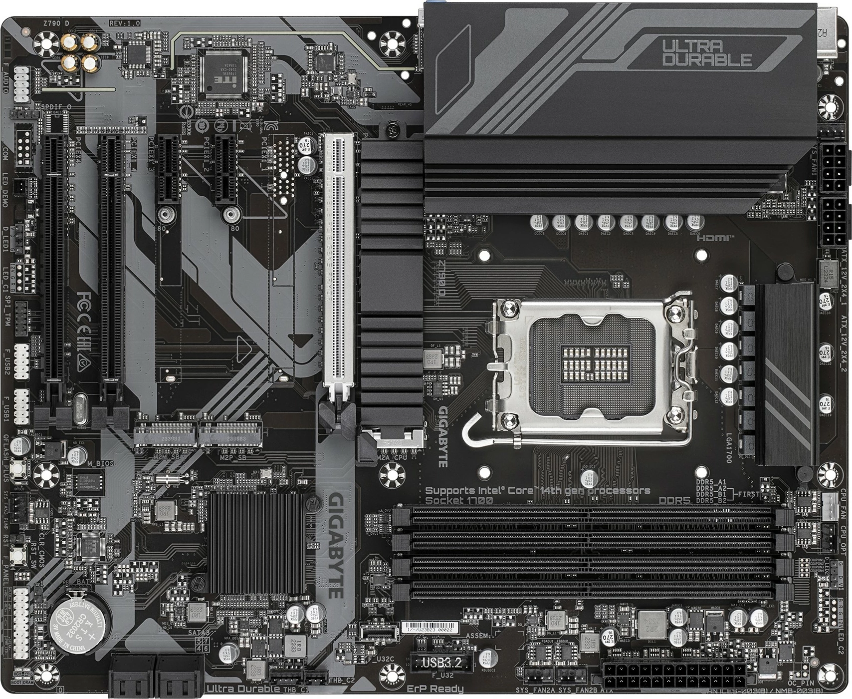 Plošča amē Gigabyte GA-Z790 D, Socket 1700, Ultra Durable, črna
