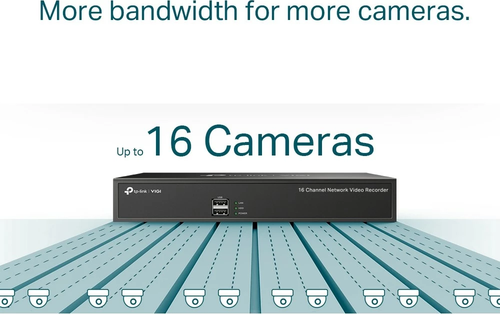 Omrežni snemalnik, 16 kanalov, črn TP-LINK VIGI NVR1016H