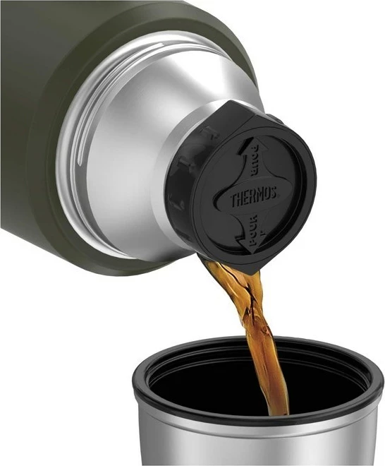 Termos 470 ml z držalom za skodelico, Thermos, army green