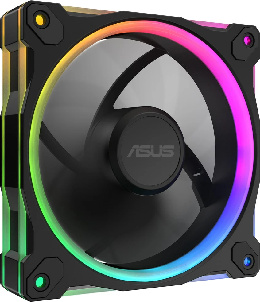 Ventilatorji za ohišje računalnika ASUS Prime MR120 ARGB, 12 cm, 3 kos, črn