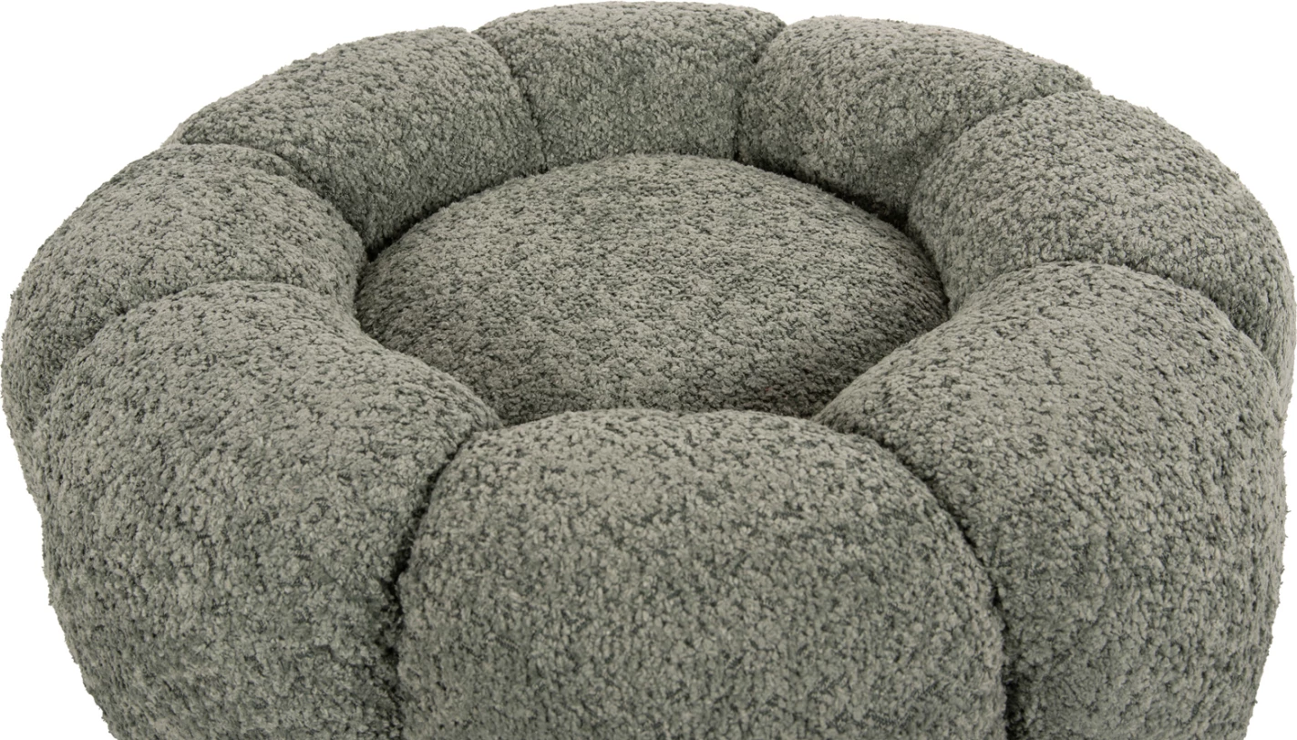 Okrogli stol KRIPP FH9602.05 pistacija zelena boucle-črna kovinska osnova Φ60x31Hcm