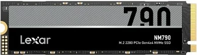 SSD 4 TB, M.2, PCIe 4.0, NVMe, črn, Lexar NM790