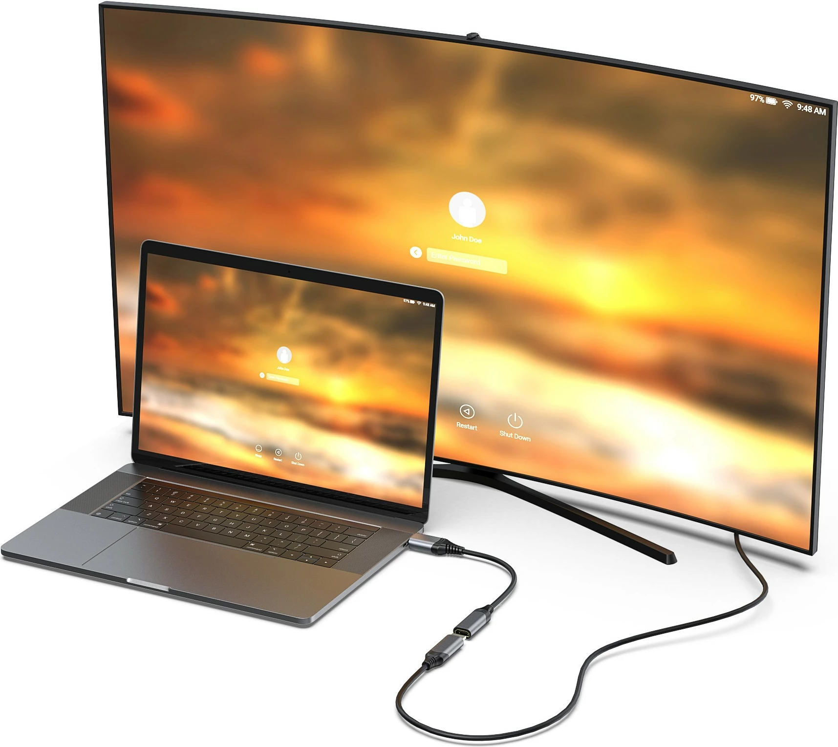 Adapter DisplayPort 1.2 v HDMI Equip, 4K/60Hz, 0,15 m, črn/siv