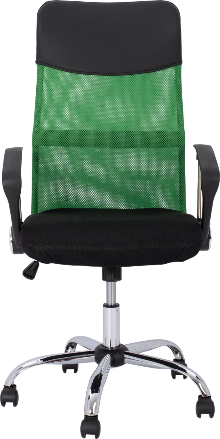 Pisarniški stol FH1000.03 Črna Zelena Mreža kromirana noga 61x58x118