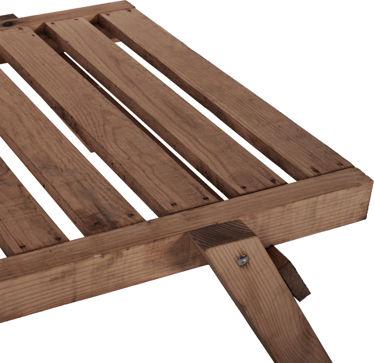 Profesionalni ležalnik FH11431.01 iz jelovine v odtenku oreha 72x196x29-84H cm