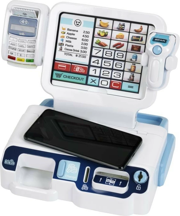 Igrača blagajna z aplikacijo Klein 7265, večbarvna, komplet dodatkov