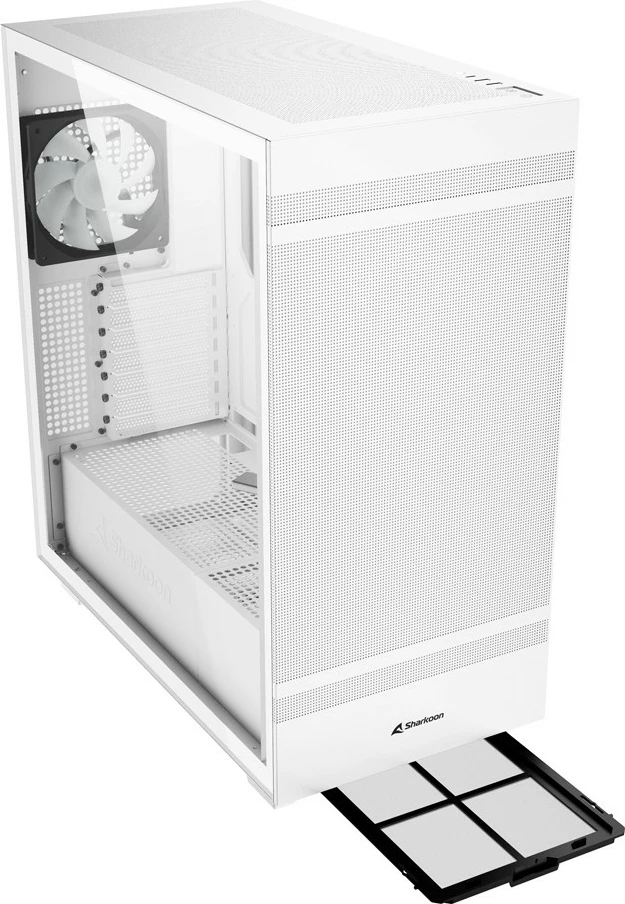 Midi ohišje Rebel C50 RGB, Sharkoon, belo