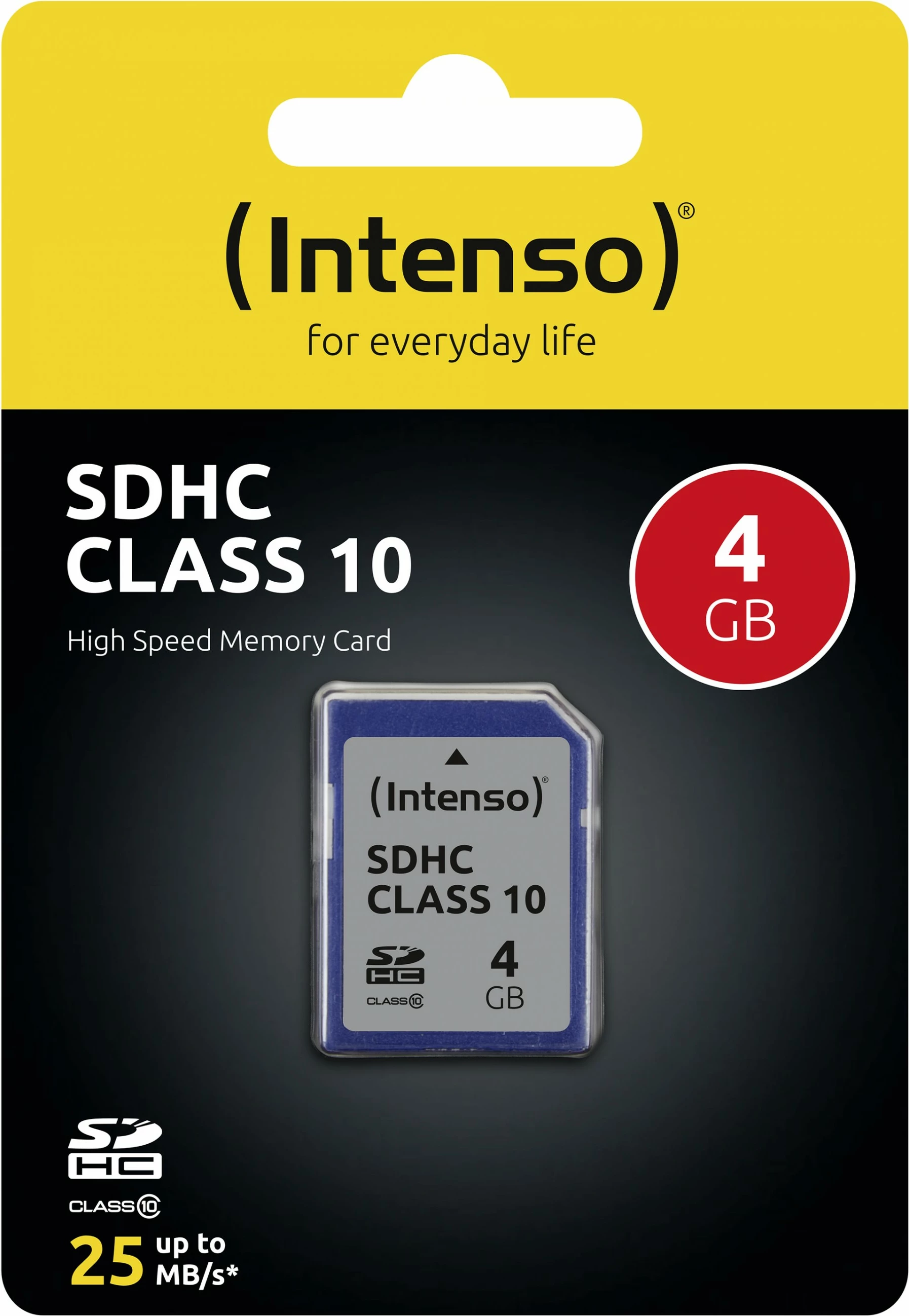 Kartica SDHC 4 GB, Class 10, Intenso, črna
