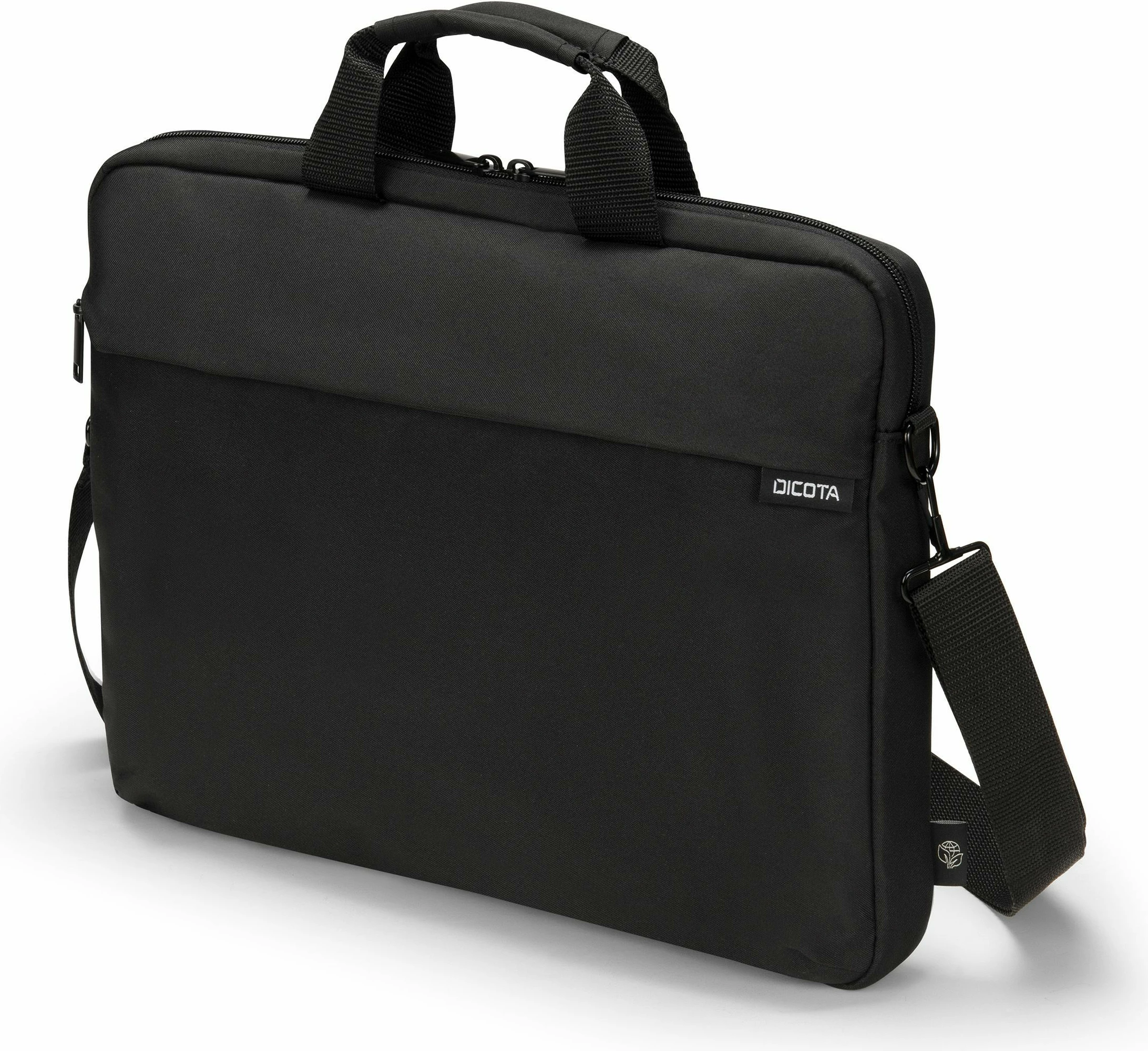 Torba za prenosnik DICOTA D32091-RPET, 14,1 in, ramenski trak, črna