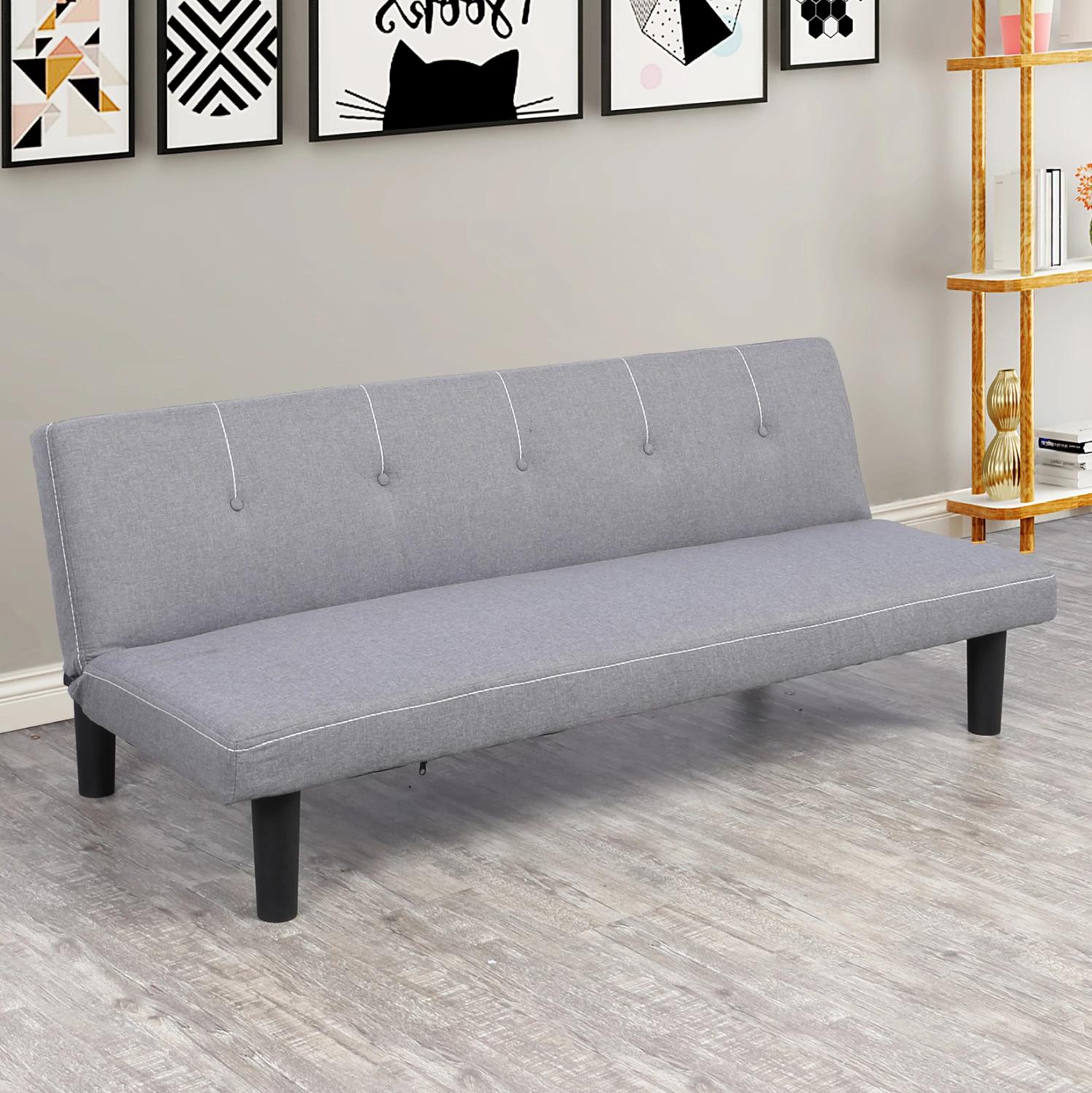 Kavč postelja Ethan v sivi barvi FH3146.01 165x74x64 cm