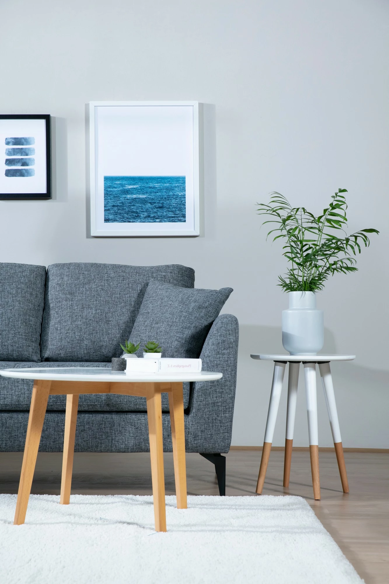Kotni kavč, Atelier del Sofa Tempo levo (3+3R), temno siva
