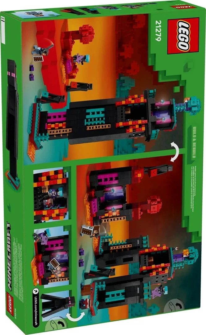 Kula Enderman LEGO Minecraft 21279, 2 minifigi, za otroke 9+