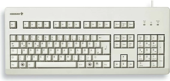 Žična tipkovnica, Cherry G80-3000 LPCDE-0, USB, QWERTZ, siva