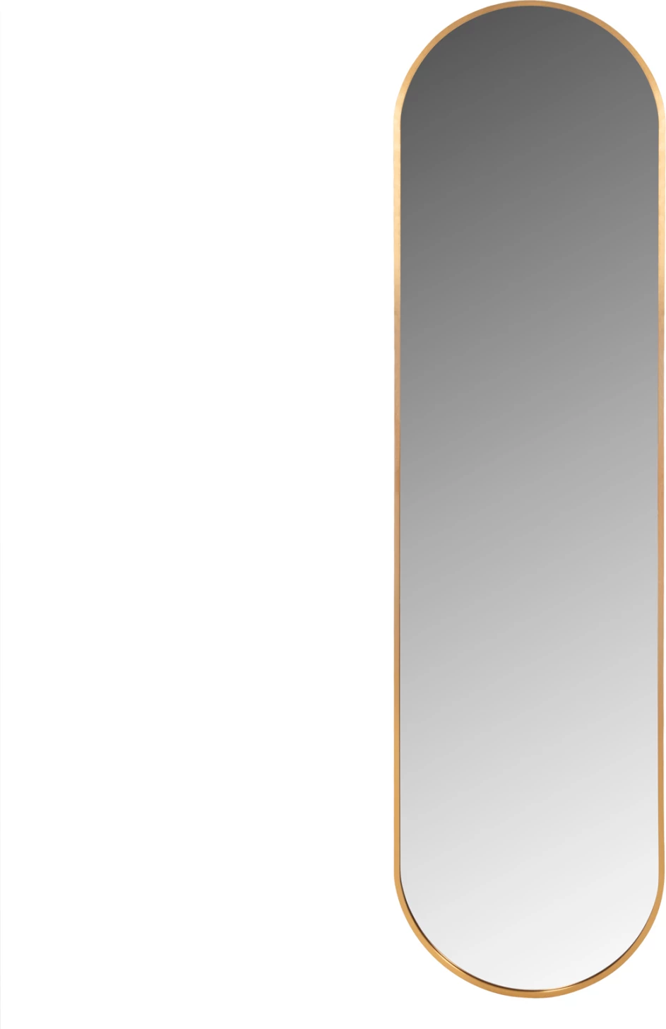 Stensko ogledalo FH9581.30 visoko ovalno z zlato aluminijasto okvirjem 38,5x4x149Hcm