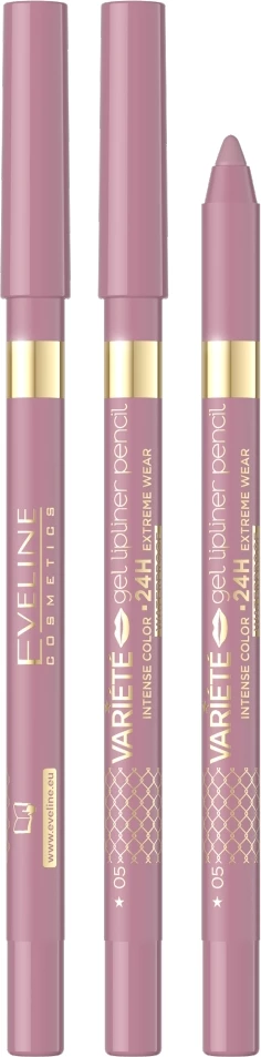 Svinčnik za konturo ustnic, vodoodporen gel Eveline Cosmetics Variety Waterproof Gel Lip Contour Pencil 05, za ženske, 1 kos