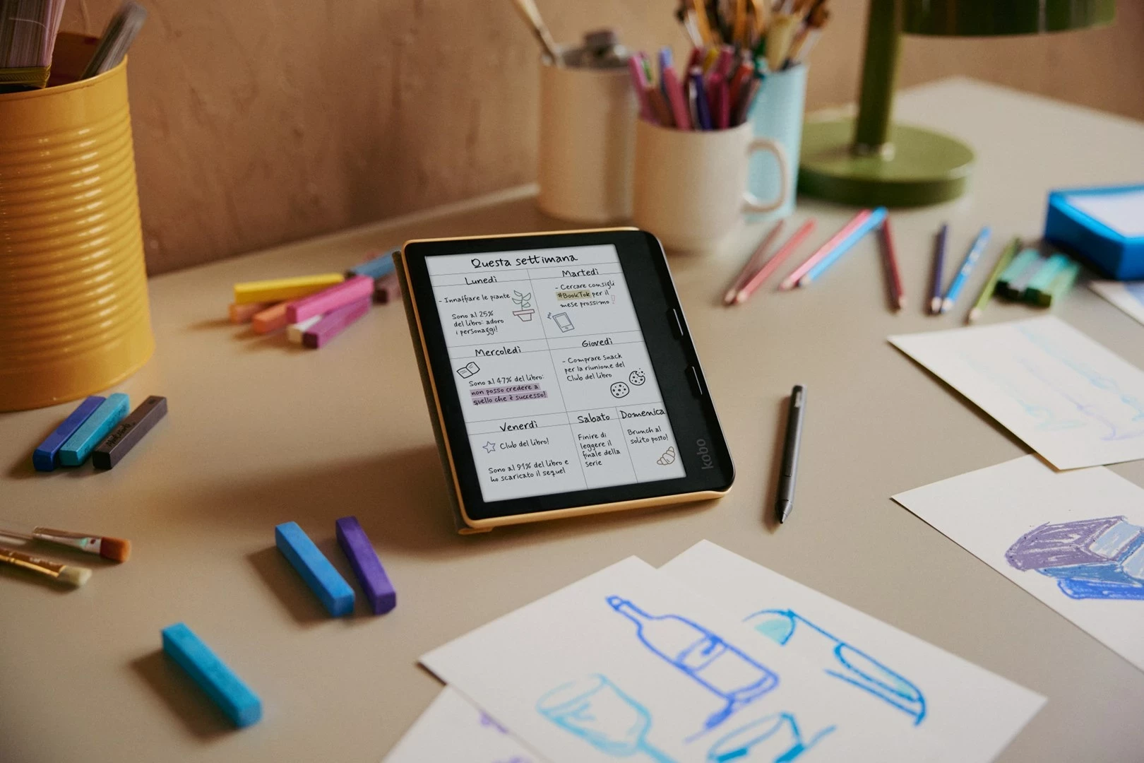 E-bralnik 7" 32 GB Wi‑Fi, Kobo Libra, bel