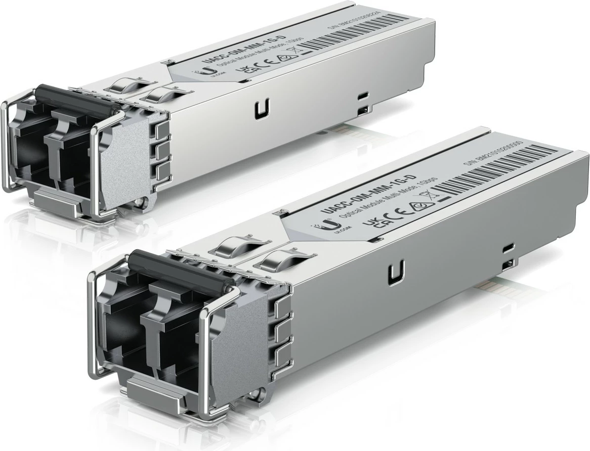 Optični transceiver Ubiquiti UACC-OM-MM-1G-D-20, 1250 Mbit/s, SFP, LC, 550 m, nerjaveče jeklo