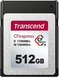Kartica pomnilnika 512GB Transcend CFexpress 820, 1700 MB/s, 1000 MB/s, črna
