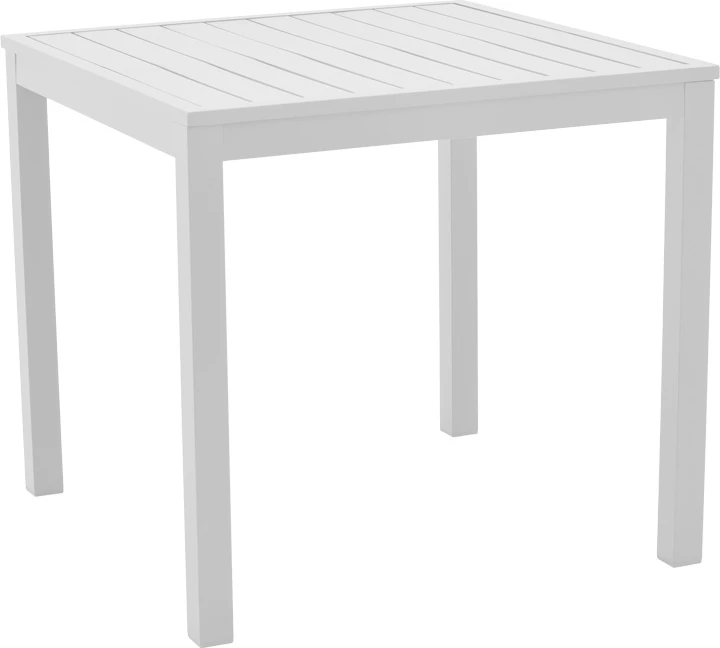 Set za teraso z mizo in stoli, Zacreta-Kliton, alumin, bel, 80x80x74 cm, 3 kosi