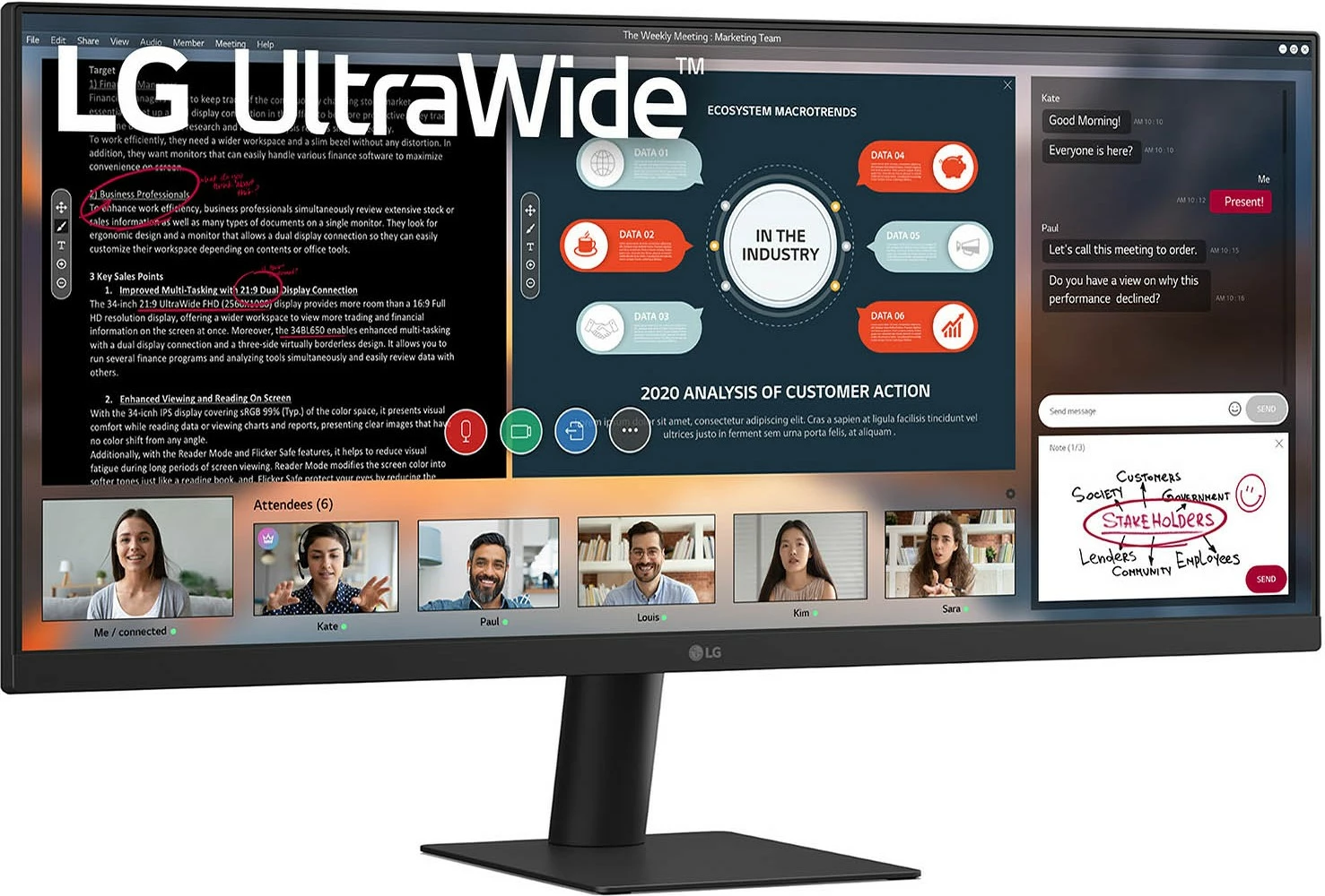 UltraWide monitor LG 29U511A-B, 29-palčni, IPS, 2560 x 1080, HDR, 100 Hz, črn