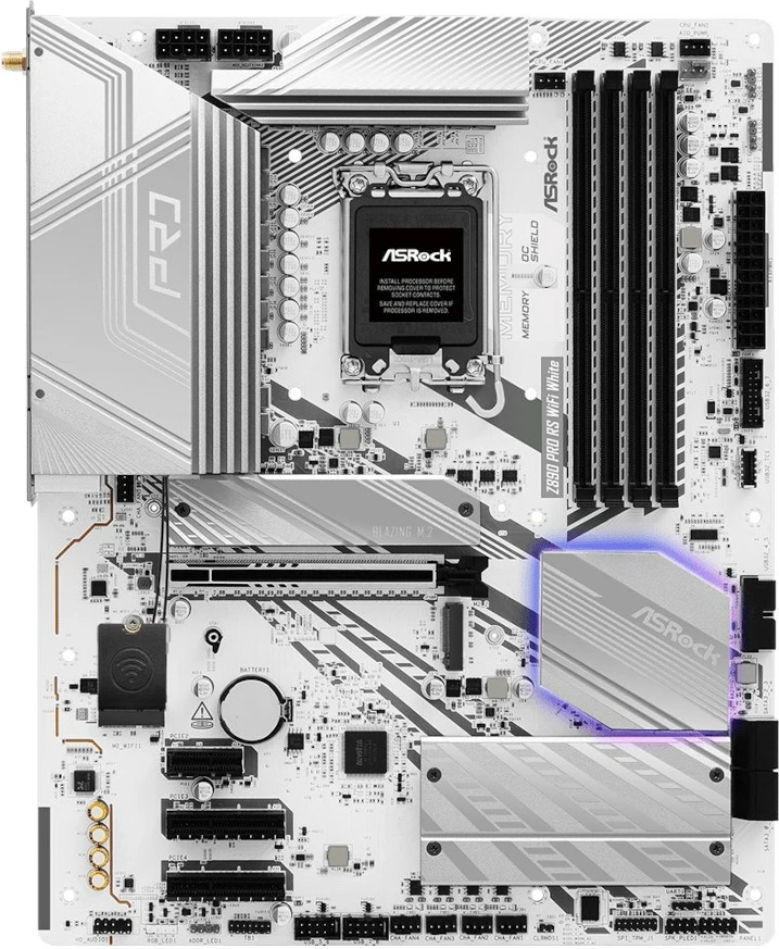 Plošča ASRock Z890 Pro RS WiFi, ATX, bela