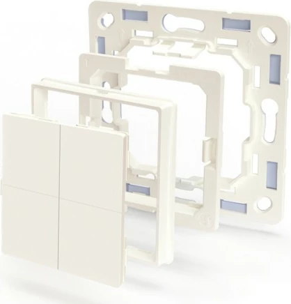 Pametni Bluetooth stenski stikalo Shelly BLU 4, 4 gumbe, Ivory