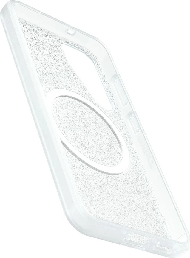 Tanek magnetni ovitek za Galaxy S25, Samsung Otterbox React, črn/prosojen