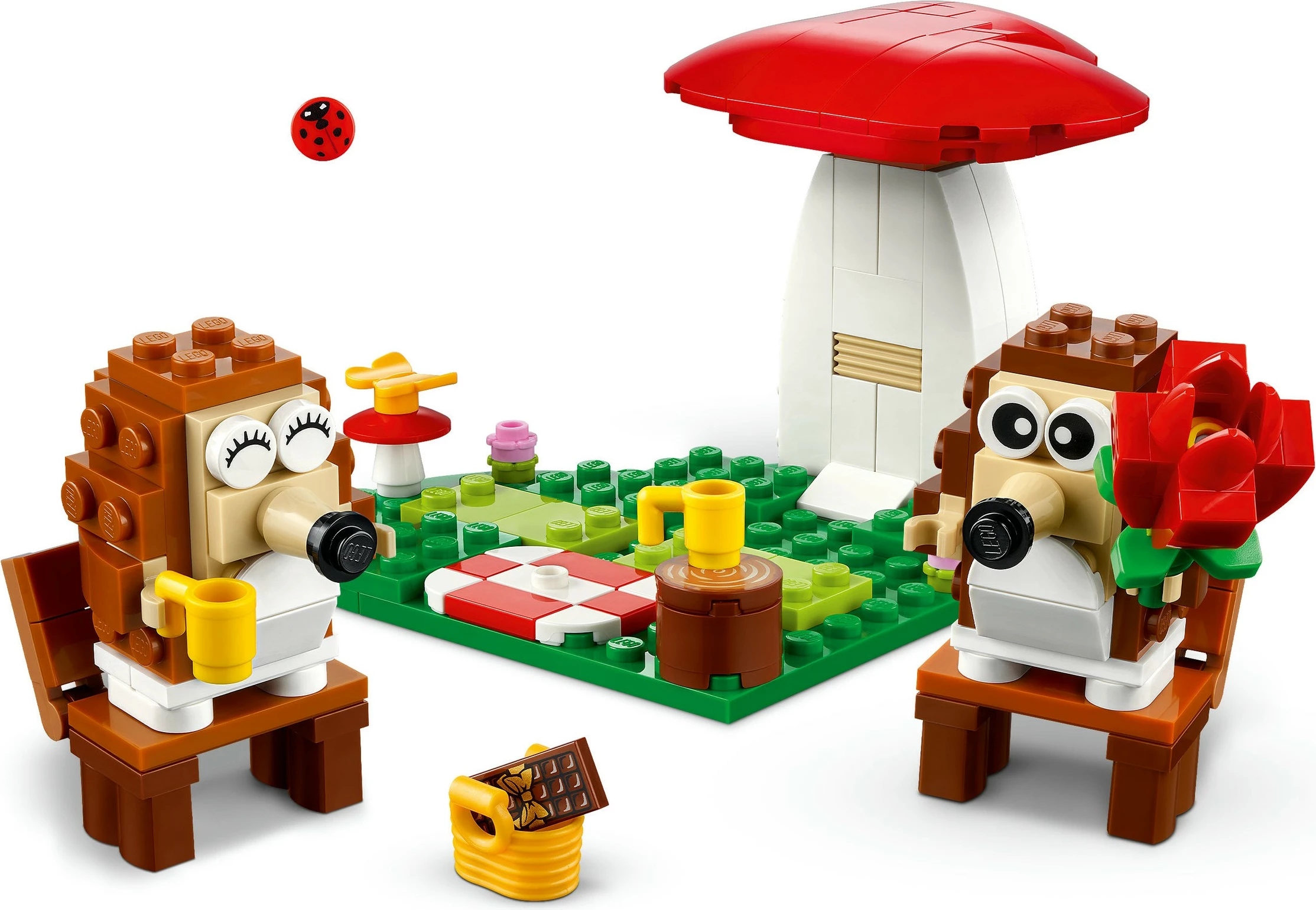 Gradbeni komplet Igel und ihr Picknick-Date, LEGO 40711, večbarven