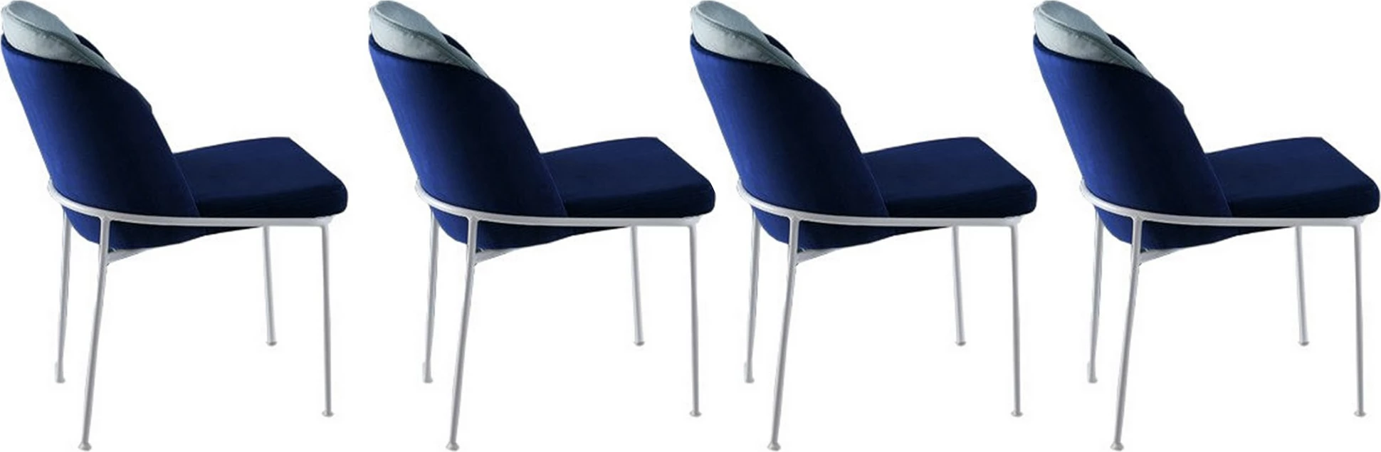 Set klope (4 kosov), Skye Decor, Dore 182 V4, temno modra in bela