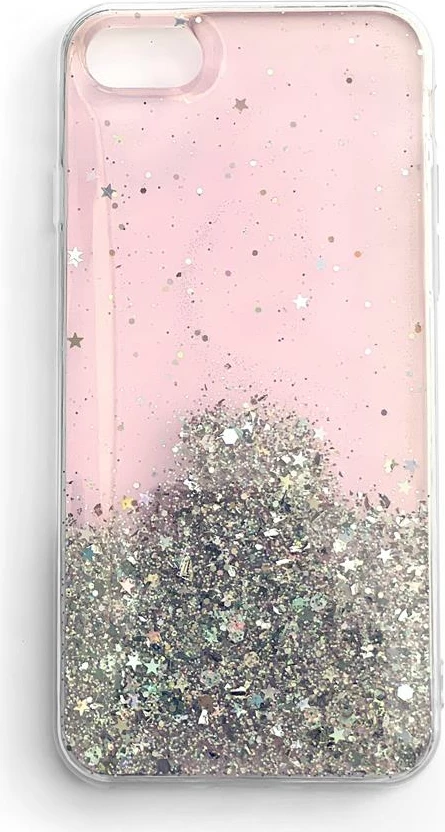 Ovitek za telefon z bleščicami Wozinsky za Samsung Galaxy M31s, rožnat/srebrn