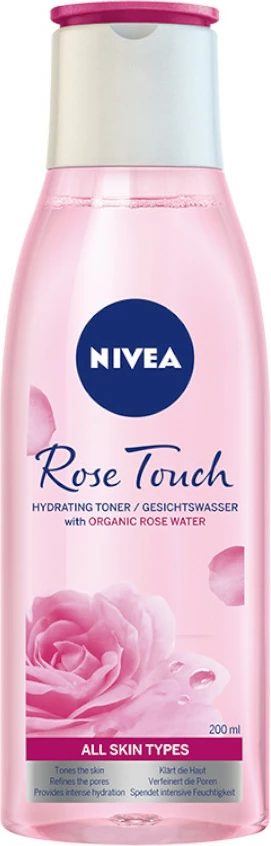 Tonik za obraz z organsko vrtnico Nivea Rose Touch Moisturizing, 200 ml