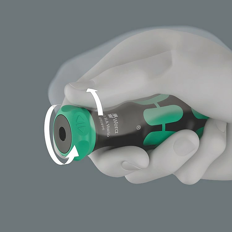 Kompleti izvijačev Kraftform Kompakt Vario RA, 7-delni, črna/zelena ročaj - Wera