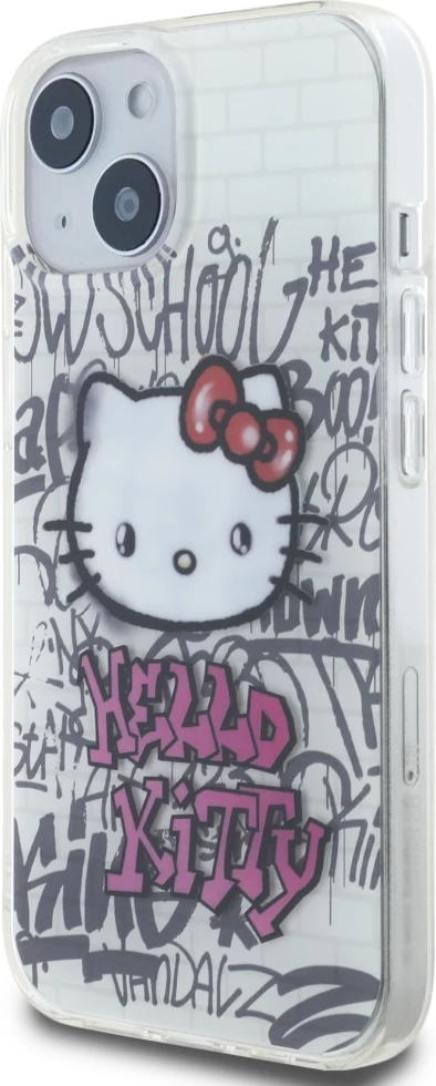 Ovitek za telefon IML 'Kitty On Bricks' (Hello Kitty) za iPhone 15, bel