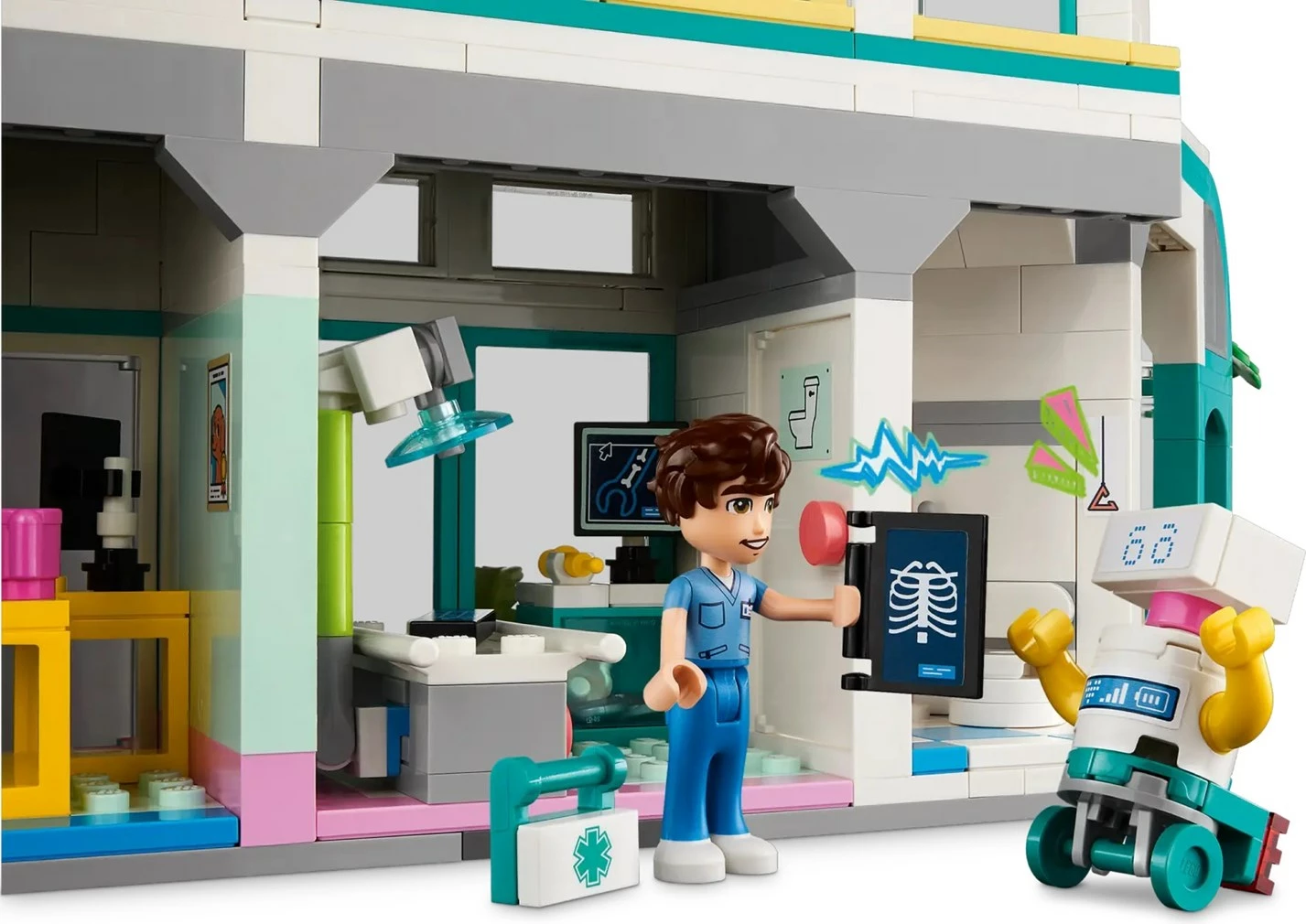 Igralni komplet bolnišnica Heartlake City, LEGO Friends 42621, 5 minifigur, za otroke, večbarvno