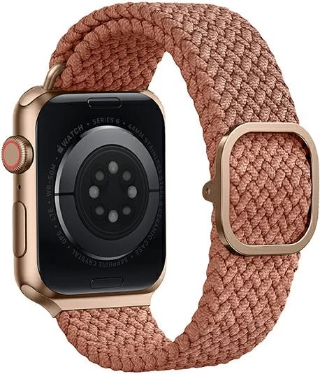 Pašček za Apple Watch UNIQ Aspen, tkanina Weavex, 42/44/45 mm, rožnat