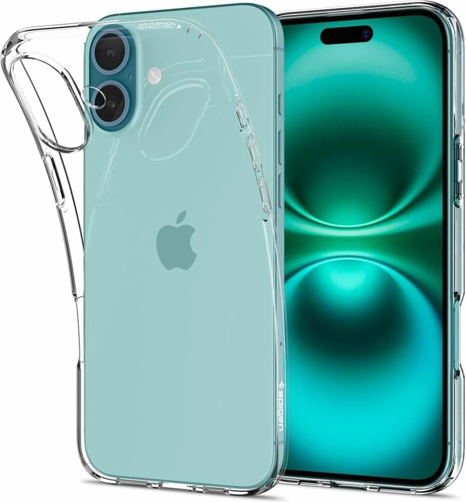 Prozoren ultra tanek TPU ovitek za iPhone 16 Plus, Spigen Liquid Crystal, Clear, 1 kos