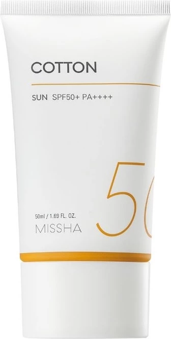 Krema za sončenje Missha All Around Safe Block Cotton Sun SPF50+PA++++, 50 ml, za ženske