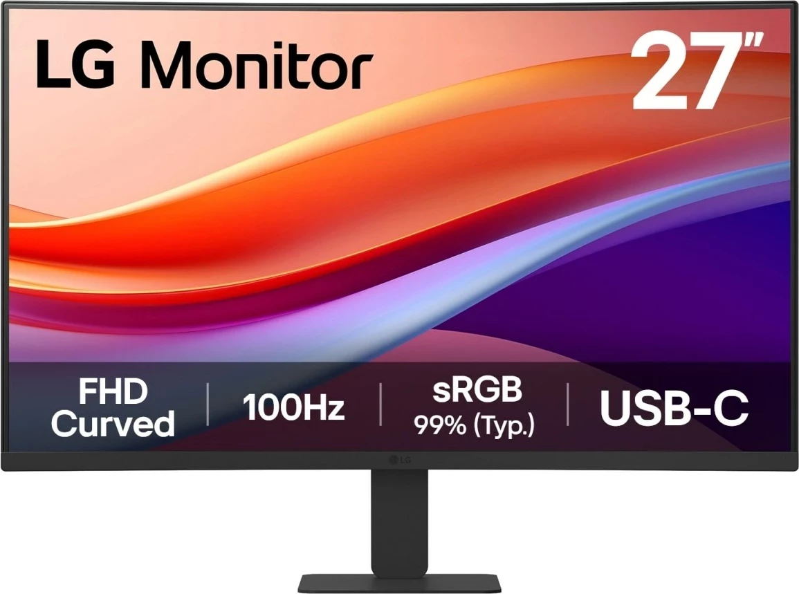 Zaobljen zaslon 27", LG 27U421A-B, Full HD, LED, 100Hz, črn