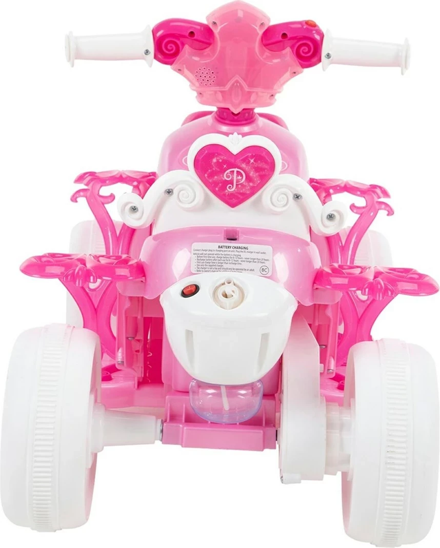 Električni štirikolesnik za otroke Princess Bubble HUFFY 19055W, roza