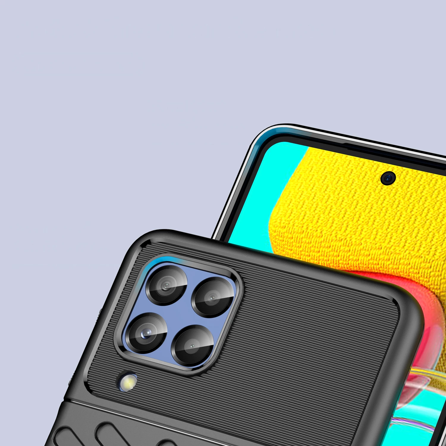 Zaščitni ovitek Hurtel Thunder za Samsung Galaxy M53 5G, črn