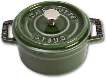 Mini lonček iz litega železa 10 cm, 0,25 L, zelen — Staub Mini Cocotte