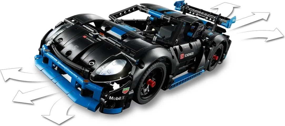 Model dirkalnega avtomobila Porsche GT4 e-Performance, LEGO Technic Set