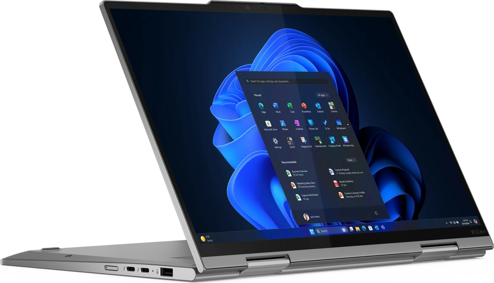 Prenosno/Tablični računalnik Lenovo X1 2in1 G10, Ultra7 258V, 32 GB RAM, 1 TB SSD, 14", 5G, sivi