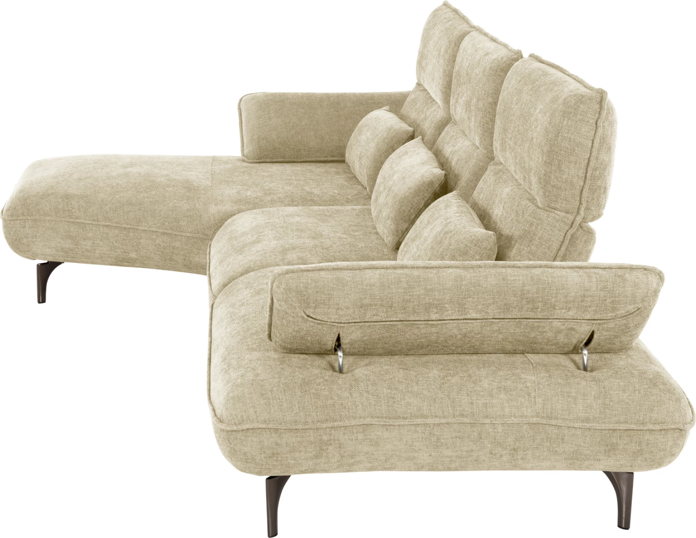 Kotna (leva) raztegljiva sedežna garnitura CONVERT FH3268.01L v ecru tkanini 283x188x100Hcm