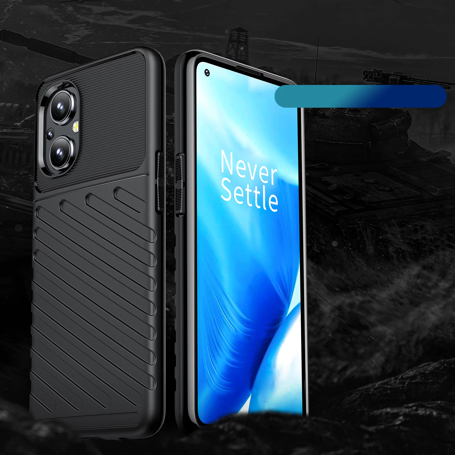 Zaščitni ovitek Hurtel Thunder Case za OnePlus Nord N20 5G, črn