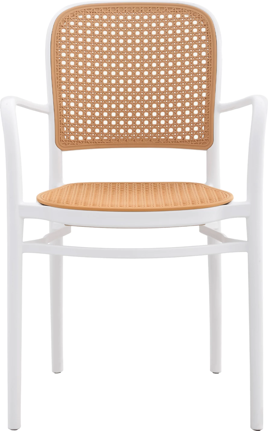 Naslanjač iz polipropilena FLOW FH5938.01 bel in bež 56x52.5x85.5Hcm